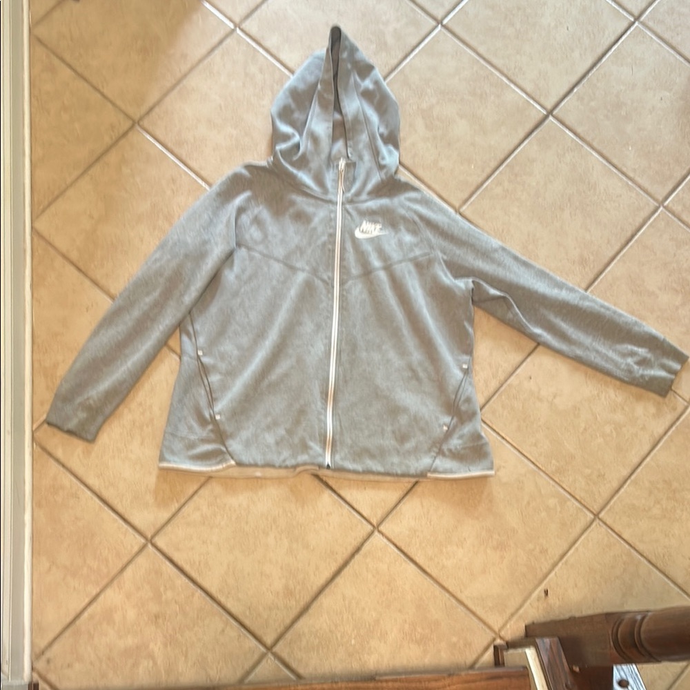 Nike Grey Full-Zip Hoodie – Women’s Size XXL
